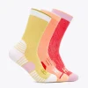 Crew Run Sock 3-Pack-cerise/papaya/aura